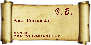 Vass Bernarda névjegykártya